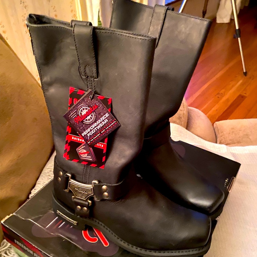 Milwaukee Clothing Company Mens Motorcycle Boots